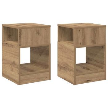Mesa Auxiliar 2 Uds. Roble Artisan 30,5 X 30 X 45 Cm Vidaxl