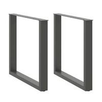 patas para mesa de comedor en forma de u 2 unidades antracita 90 x 72-73 cm acero vidaxl