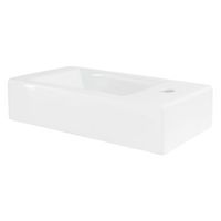 lavabo forma rectangular 46x26x11 cmm ceramica blanca diseno ml