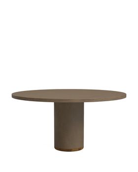 Mesa de comedor de microcemento en color tierra 150 cm