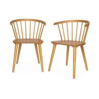 silla de bar de madera set de 2 natural