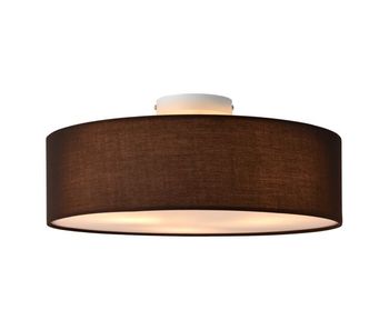 Lámpara de techo omaha redonda - 3xe27 - 17 x ø 45 cm - plástico/organza - blanco [lux.pro]