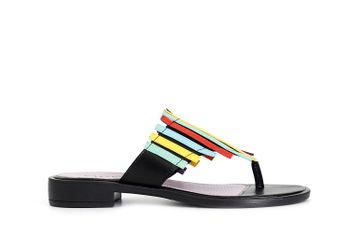 chanclas con pala de tiras múltiples multicolor