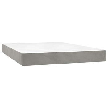 Colchón De Cama | Colchón De Muelles Ensacados Terciopelo Gris Claro 140x210x20cm