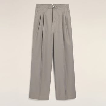 AMI Large Fit Cotton-Satin Trousers - M