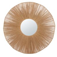 espejo redondo grande de yute d 120 cm
