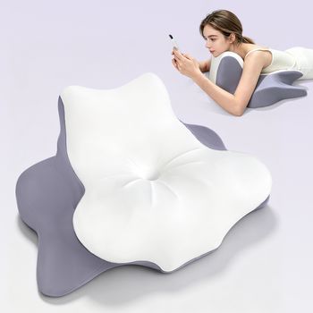 Almohada De Espuma Viscoelástica, Almohada Multifuncional Para Dormir, Usar El Teléfono Móvil Y Leer En La Cama.