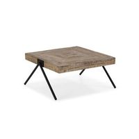 mesa de centro fija md-iris acabado en madera de mango resistente y moderno