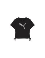 camiseta puma essentials metallic knotted mujer negro