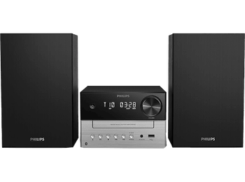 Microcadena - PHILIPS TAM3205M2/12, FM, CD, USB, Entrada de audio, 20W, Altavoces Bass Reflex, Bluetooth 5.4, Negro