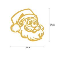decoracion pared de metal xmasgold-14 oro 61x59 cm