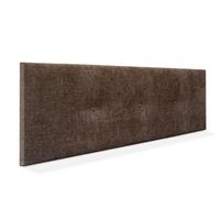cabecero de lana natural con botones 150x50cm camas 150 - marron