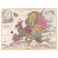 cuadro lienzo - mapa antiguo no 36 cm 40x50