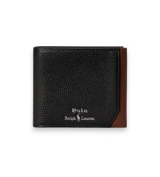 Polo Ralph Lauren para hombre. 405P16322002 Cartera de piel de dos tonos negro (OSFA), Casual, Clásico