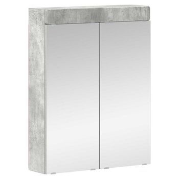 Armario Con Espejo De Baño | Mueble De Baño Con Estante Tulum Gris Concreto