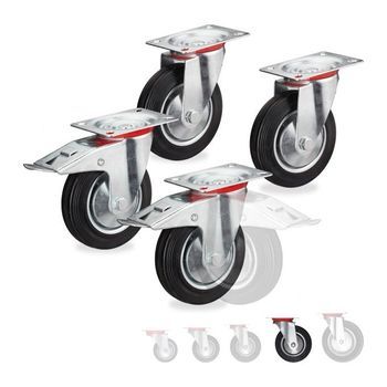 Ruedas Potentes, 4 Piezas - Red/black/silver - 18.5x37x21cm