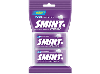 Caramelos - Smint Twinpack (by Chupa Chups), Sabor Frutos Rojos, Sin Gluten, Azúcar, Vitamina C, 2x50 unidades, 70g
