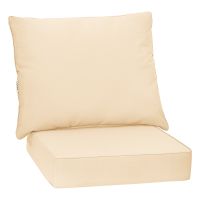 costway cojines para silla exterior asiento y respaldo impermeables gruesos resistentes al sol funda cremallera cintas sujecion para patio beige