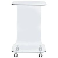 mesa de centro 45x40x63 cm vidrio de seguridad templado - rojo
