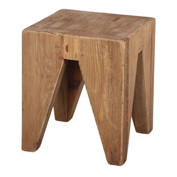 Taburete De Madera Surat 35x40x35