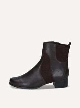 CAPRICE Bootie, brown, made of Leather and synthetic with Block heel, Size 40