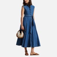 polo ralph lauren denim day dress - us 8 uk 12