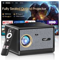 proyector horlat 50000 lumenes con google tv proyector optico totalmente sellado 4k cine en casa inteligente wifi 6 asistente de voz