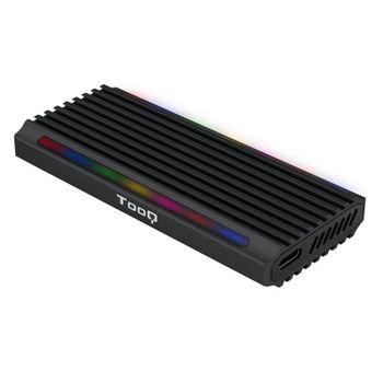 TooQ Shinobi Caja Externa para SSD M.2 NGFF/NVMe USB-C 3.1 Gen2 RGB Negra