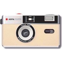 agfaphoto - camara analogica reutilizable - acabado beige clasico - ideal para capturar momentos ino