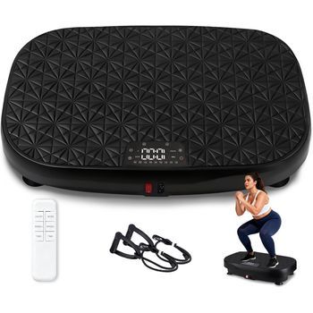 Máquina Quemagrasas Negra Con 199 Niveles De Vibración 9 Programas Altavoz Incorporado Y Tabla De Vibración Fitness Zmh