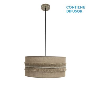 ABRILA Colgante Rustico De Con Pantalla Beige Modelo Kala