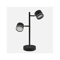 sobremesa ortiga 2xgx53 negro 18w 1600lm orientable con bombillas 435x30x15 cm