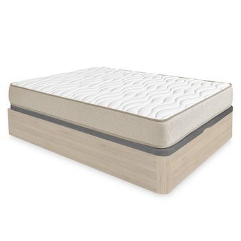 Pack Canapé Abatible Round Roble Con Colchón Viscoelástico Nova Plus 135 X 190 Cm