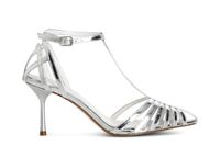 sandalias de jaula t efecto metalizado silver