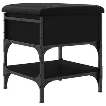 Zapatero Madera De Ingeniería Negro 42x42x45 Cm Vidaxl