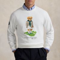 polo ralph lauren x wimbledon bear cotton-blend fleece jumper - xxl