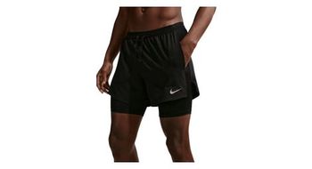 Pantalones cortos 2 en 1 nike stride 5in negro hombre