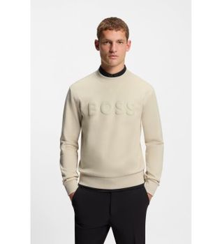 BOSS para hombre. 50555516 Sudadera Salbo beige (S), Casual, Algodón