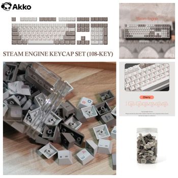 Juego de Teclas Rusas Akko, Perfil ASA/OEM/Cherry, 61, 68, 84, 88, 108 Teclas, PBT en Caja, Doble Inyección, Teclado Mecánico, Teclas Cirílicas