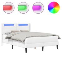 estructura de cama con colchon blanco 160 x 200 cm vidaxl