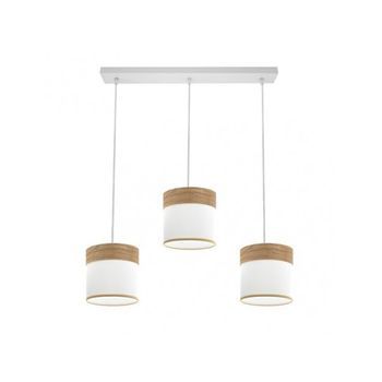 Regleta Cloe 3xe27 Blanco/blanca-madera Clara Regx60x16 Cm