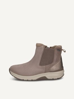 CAPRICE Chelsea boot, beige, made of Leather and synthetic without heel, Size 38