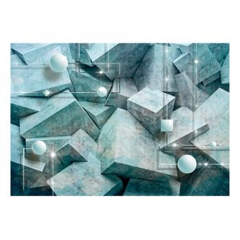 Papel Pintado 3d - Concrete Cubes (green) (400x280 Cm)