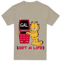 garfield camiseta get a life para hombre