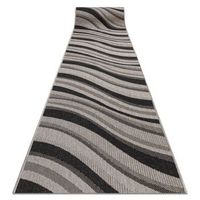 alfombra de pasillo sizal floorlux modelo 20353 plateado  negro 100 c 100x1100 cm