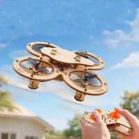 lkhrc bloques de construccion de madera diy juguetes voladores kit ensamblado aeronave de control remoto entrenamiento d