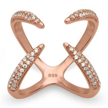 Plata 925 bañada en oro rosa xing