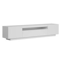 mueble de tv sami para salon estilo contemporaneo en color blanco con 1 cajon 2 puertas y 1 hueco abierto 200x416x373 cm