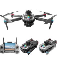 xkj ky108 fpv wifi con pantalla lcd de 43 pulgadas controlador camara dual hd gimbal de servo 360 deteccion de obstacu