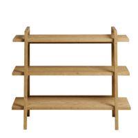 zapatero de madera con puertas de mimbre marron claro de 120 cm